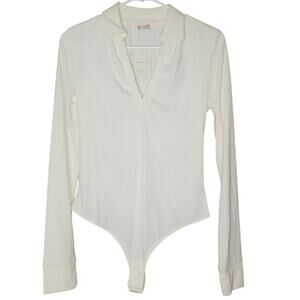 NWT INTIMATELY FREE PEOPLE DO IT RIGHT ivory-colored bodysuit size large
